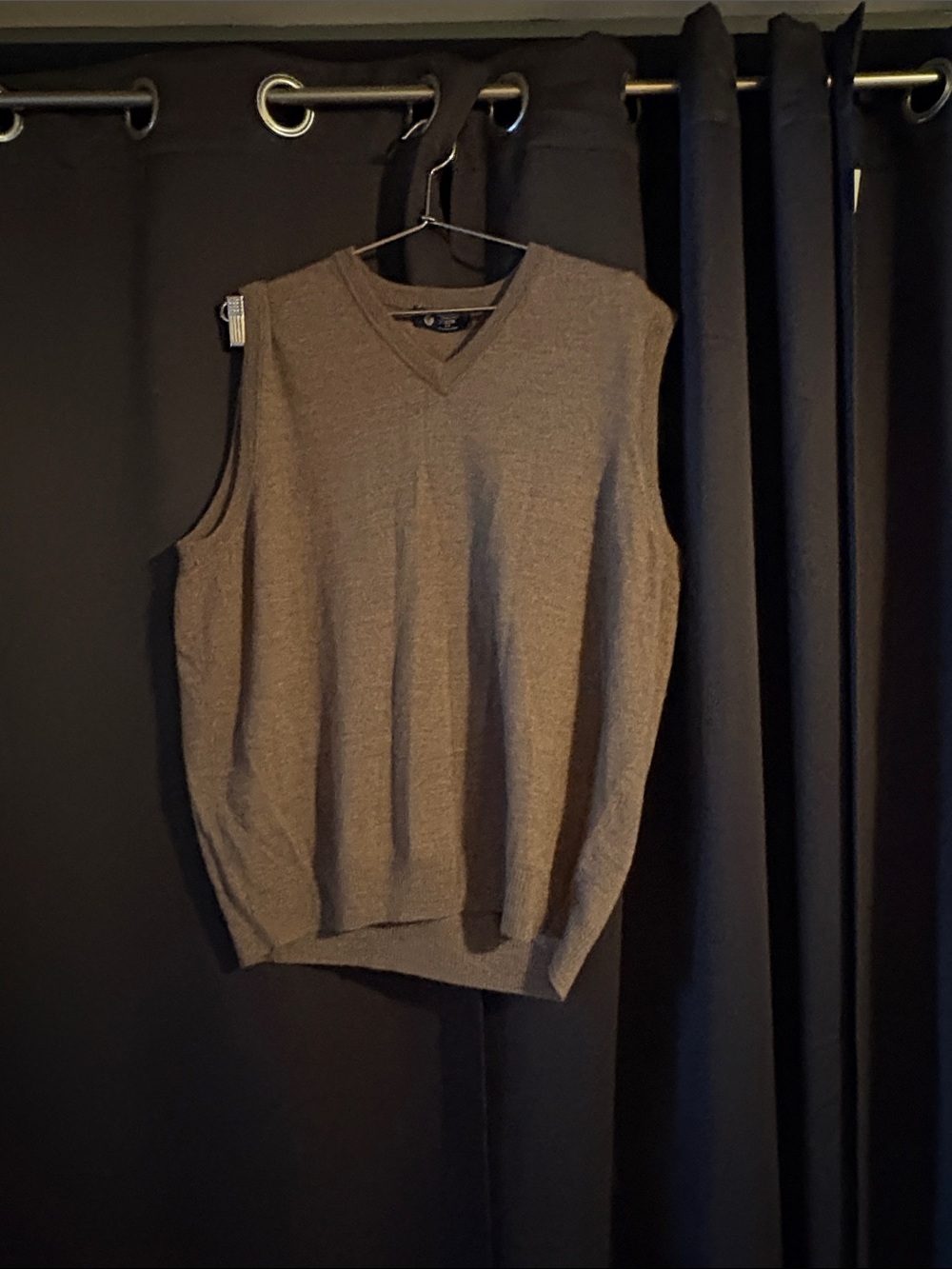 J. Crew Factory Men's V-Neck Sweater Vest in brown